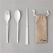 S+ Cutlery 輕巧餐具組 白
