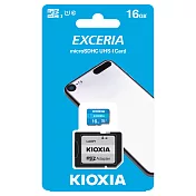 KIOXIA EXCERIA Micro SDHC R100MB UHS-I 16GB 記憶卡 (附轉卡)-促