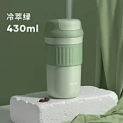 【 RELEA 物生物】430ml星醇316不鏽鋼直飲保冷保溫杯(多色可選) 冷萃綠