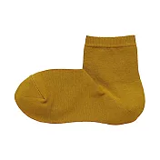 [MUJI無印良品]女棉混足口寬鬆舒適直角短襪 23~25cm 芥黃
