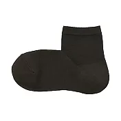 [MUJI無印良品]女棉混足口寬鬆舒適直角短襪 23~25cm 可可棕