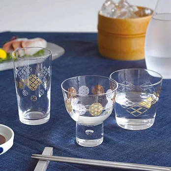 【Toyo Sasaki】日本和紋晶透強化玻璃杯 170ml · 菱紋