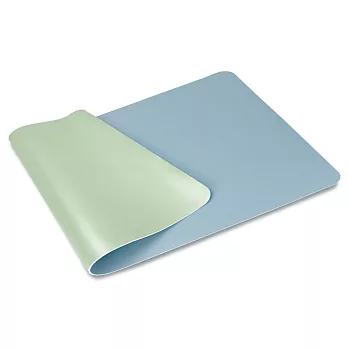 【ABEL】雙色PU皮質桌墊45x90cm-天藍+果綠