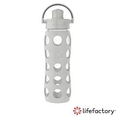 【Lifefactory】玻璃水瓶掀蓋650ml _灰(AFCN─650─GY)