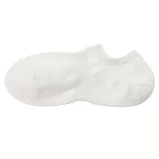 [MUJI無印良品]男棉混淺口直角襪25~27cm 柔白