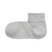 [MUJI無印良品]女棉混足底圈絨直角短襪 23~25cm 灰色