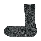 [MUJI無印良品]女棉混節紗直角襪 23~25cm 深灰