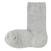 [MUJI無印良品]女棉混足口寬鬆舒適直角襪 23~25cm 灰色