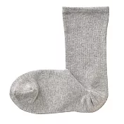 [MUJI無印良品]女棉混腳跟特殊編織錐形直角襪 21~25cm 灰色