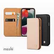 Moshi Overture for iPhone 13 Pro Max 磁吸可拆式卡夾型皮套 墨石黑