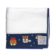 【濱文樣】日本柔軟純棉方巾 · 愛心柴犬