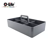 【O-Life】手提式整理收納盒 (可堆疊收納盒 居家收納 工具箱收納) 灰色 灰色