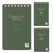 MIDORI 【70周年限定】Diamond Memo記事本3入組- 7分欄/方格/點線