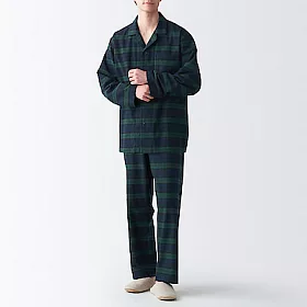 博客來 Muji無印良品 男有機棉無側縫法蘭絨家居睡衣l Xl 深綠紋樣 博客來 Muji無印良品 男有機棉無側縫法蘭絨家居睡衣l Xl 深綠紋樣