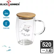 【Black Hammer】雙層耐熱玻璃杯520ml
