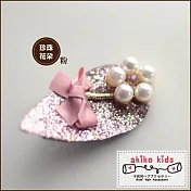 【akiko kids】閃亮亮水滴造型兒童BB髮夾 -粉色立體皇冠