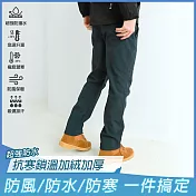 【KISSDIAMOND】防水抗寒加絨加厚鎖溫衝鋒褲(KDPz003N) M 男/藏青