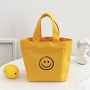 【素包包】少女微笑午餐外出日常小物悠遊手提袋(5色任選) _黃色