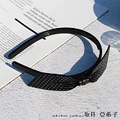 『坂井.亞希子』施華洛世奇元素鑲嵌時尚蝴蝶結髮箍 -黑色