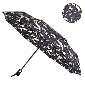 【2mm】楓葉繪影 晴雨兩用抗UV自動開收傘_ 黑色
