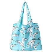 【素包包】簡單美觀實用方便可折疊環保購物袋(6色任選) _藍色百合