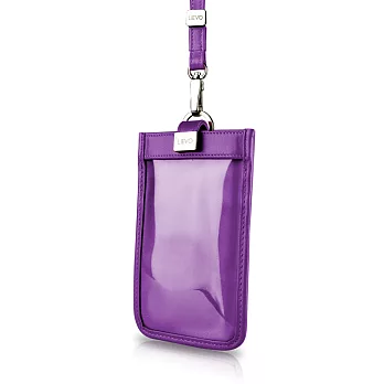 【LIEVO】 TOUCH - 頸掛式真皮手機套 深紫紅