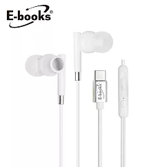 E─books SS35 Type─C磁吸式入耳式耳機 白