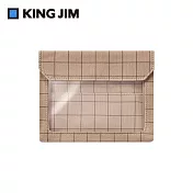 【KING JIM】FLATTY WORKS多用途帆布收納袋 限定款 格紋 A6 5460-L103