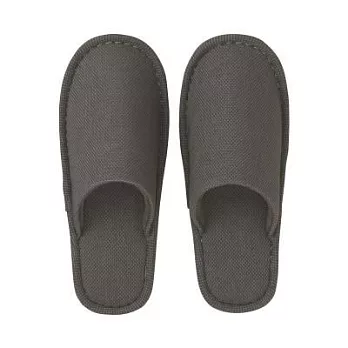[MUJI無印良品]棉織EVA底部左右皆可使用拖鞋 M 棕色