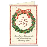 美國 Cavallini & Co. Greeting Cards 耶誕卡片/萬用卡 聖誕花圈