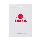【Rhodia｜Classic】釘裝筆記本_旭日_8.5x12cm_5x5方格_80g_48頁_ 白色