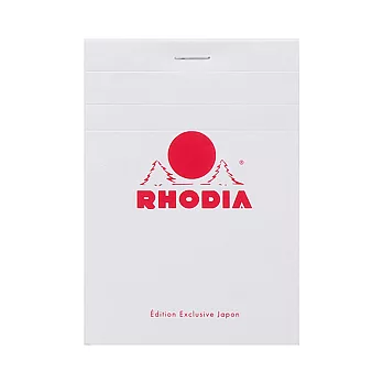 【Rhodia｜Classic】釘裝筆記本_旭日_8.5x12cm_5x5方格_80g_48頁_ 白色