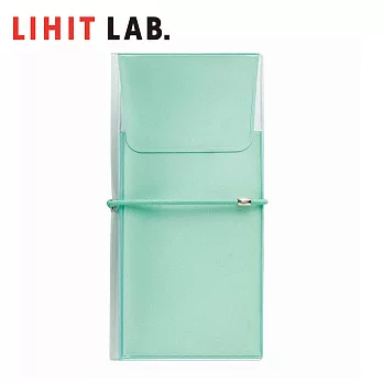 LIHIT LAB A-7941 透明多用途筆袋(ALCLEA)  綠色