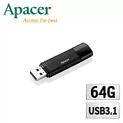 Apacer宇瞻 AH353 64GB USB3.1闇之翼極速隨身碟