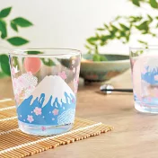 【KAKUNI】冷感變色富士山圖案玻璃杯300ml ‧ 景窗