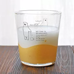 【KAKUNI】可愛白熊日常透明玻璃杯300ml ‧ 黃