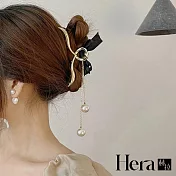 【Hera 赫拉】仙氣金屬感吊墜珍珠鯊魚夾/髮夾 H110120322 金色