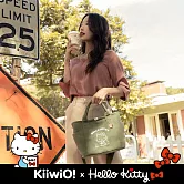 Hello Kitty x Kiiwi O! 聯名款．美式復古系列兩用帆布托特包 MOLLY  莫蘭迪綠