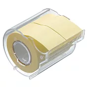 【YAMATO】再生紙便利貼 2捲入25mm(附切割台). 黃色