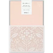 MIDORI 薄紗信紙組- 花卉粉