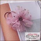 【akiko kids】日本公主網沙多層立體大花造型兒童髮圈  -紫粉色