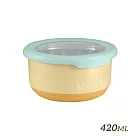 【HOUSUXI 舒熙】不鏽鋼雙層隔熱碗-420ml -鵝黃