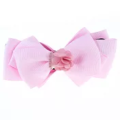 【PinkyPinky Boutique】優雅多層蝴蝶結香蕉夾 (粉紅色)