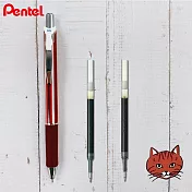 (1筆2芯)PENTEL 限量貓系列 極速鋼珠筆 虎斑貓