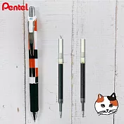 (1筆2芯)PENTEL 限量貓系列 極速鋼珠筆 三毛貓