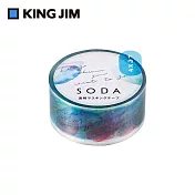 【KING JIM】HITOTOKI SODA 透明PET卷狀膠帶 20MM 訊息 CMT20-009