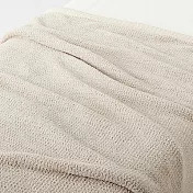 [MUJI無印良品]毛絨鬆餅紋針織毛毯/D/淺米
