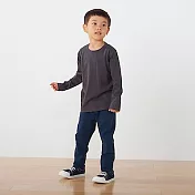 [MUJI無印良品]兒童有機棉針織錐形褲 110 深藍