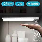 aibo 手揮亮燈 超薄USB充電磁吸式 LED手掃感應燈(23cm)  白光