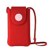 Bone / 泡泡斜背手機包 - 隨身小包 無鉤設計 - 紅色